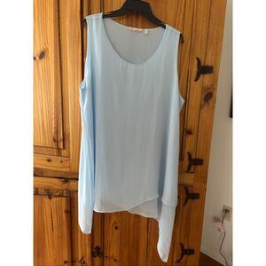 Soft Surroundings Chiffon Asymmetrical Hem Top